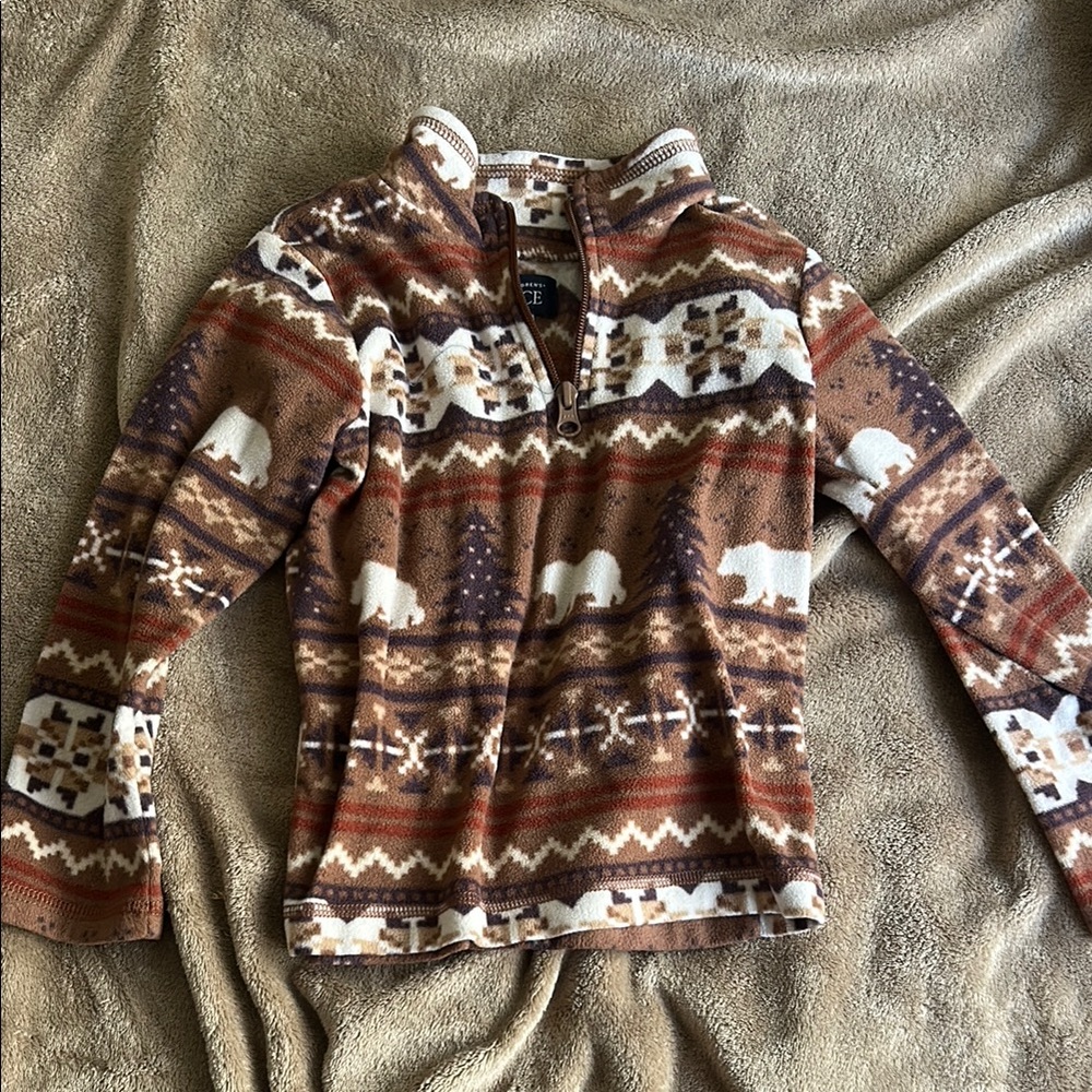 The Children's Place Brown Polar Bear Fleece Jacket